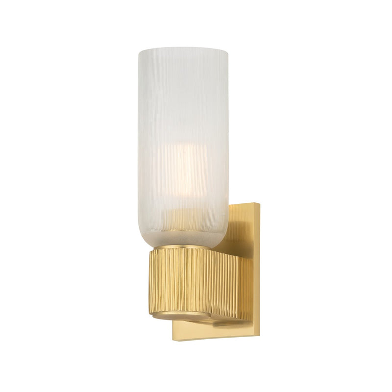 Hudson Valley 7131-AGB One Light Wall Sconce, Aged Brass