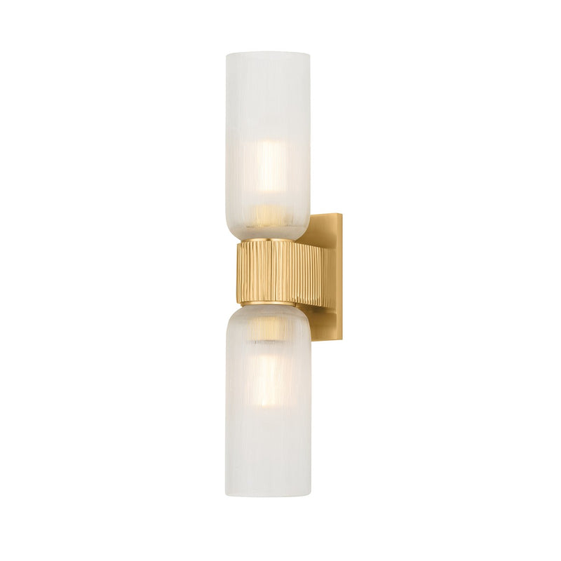 Hudson Valley 7132-AGB Two Light Wall Sconce, Aged Brass