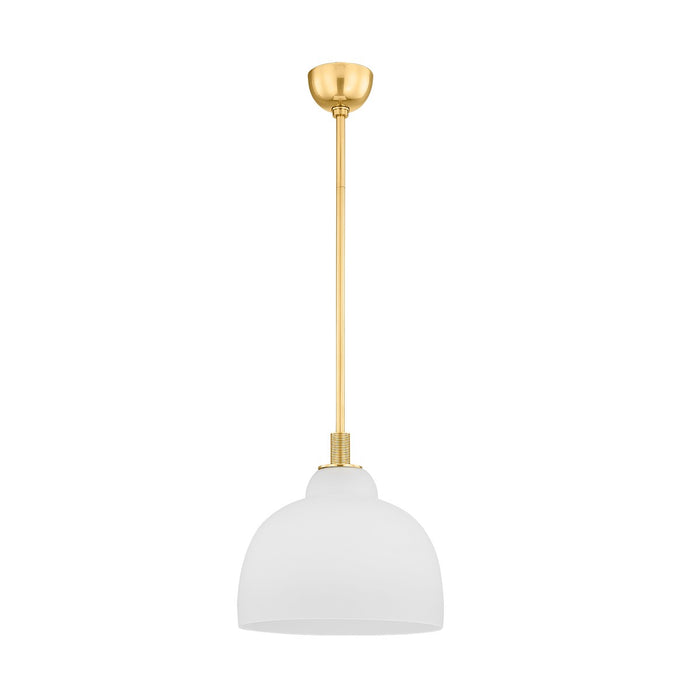 Hudson Valley 7515-AGB One Light Pendant, Aged Brass