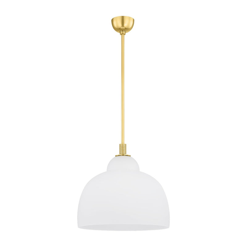 Hudson Valley 7518-AGB One Light Pendant, Aged Brass