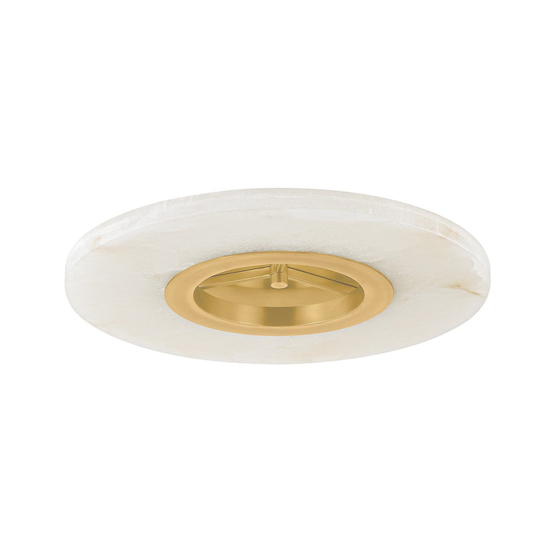 Hudson Valley 8024-AGB LED Semi Flush Mount, Aged Brass