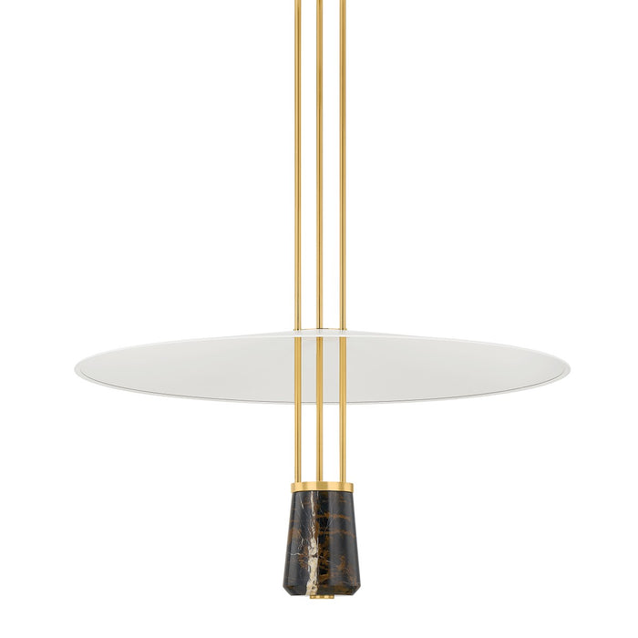 Hudson Valley 8336-AGB/SWH LED Pendant, Aged Brass/Soft White