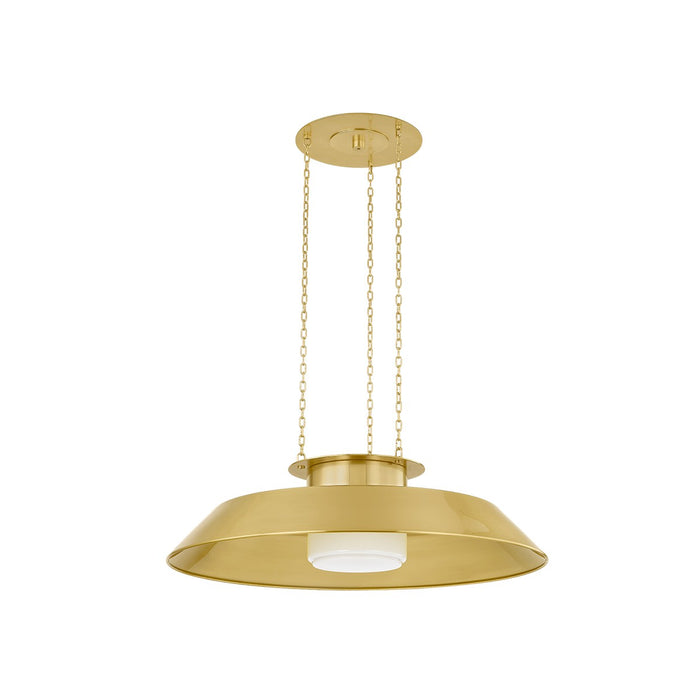 Hudson Valley 8832-AGB One Light Pendant, Aged Brass