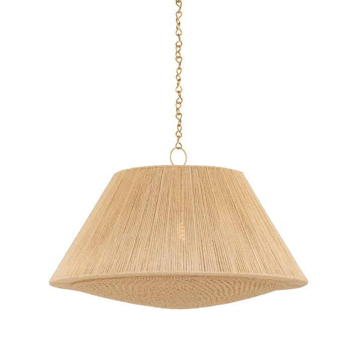 Hudson Valley 9436-AGB One Light Pendant, Aged Brass