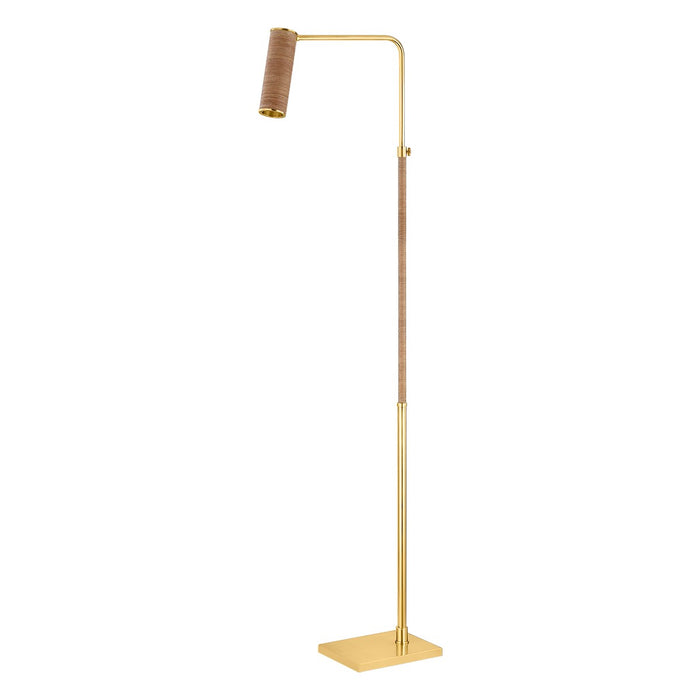 Hudson Valley L2160-AGB One Light Floor Lamp, Aged Brass