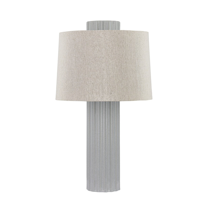 Hudson Valley L4028-AGB/CSH One Light Table Lamp, Aged Brass/Ceramic Shell Grey