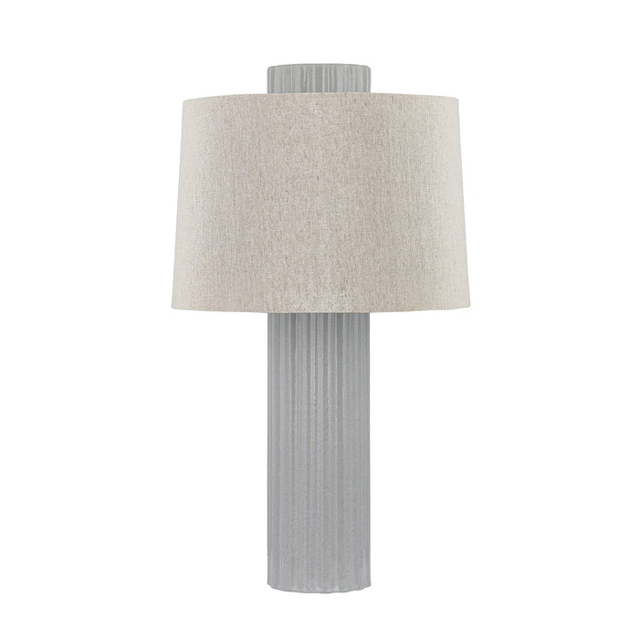 Hudson Valley L4028-AGB/CSH One Light Table Lamp, Aged Brass/Ceramic Shell Grey