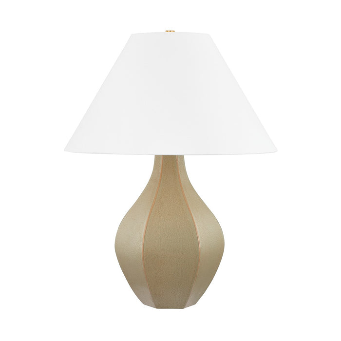 Hudson Valley L7029-AGB/CCN One Light Table Lamp, Aged Brass/Ceramic Cocoon