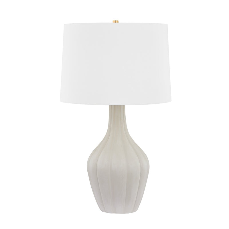 Hudson Valley L7232-AGB/CMY One Light Table Lamp, Aged Brass/Ceramic Misty Morning