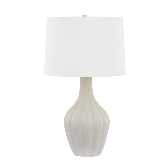 Hudson Valley L7232-AGB/CMY One Light Table Lamp, Aged Brass/Ceramic Misty Morning