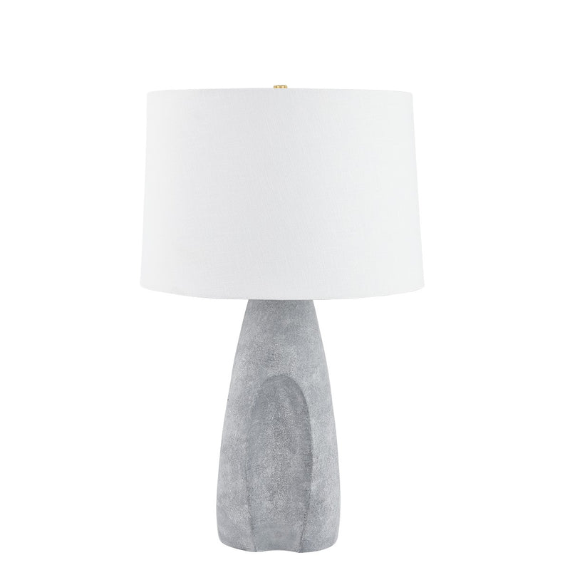 Hudson Valley L7729-AGB/CSH One Light Table Lamp, Aged Brass/Ceramic Stonewash