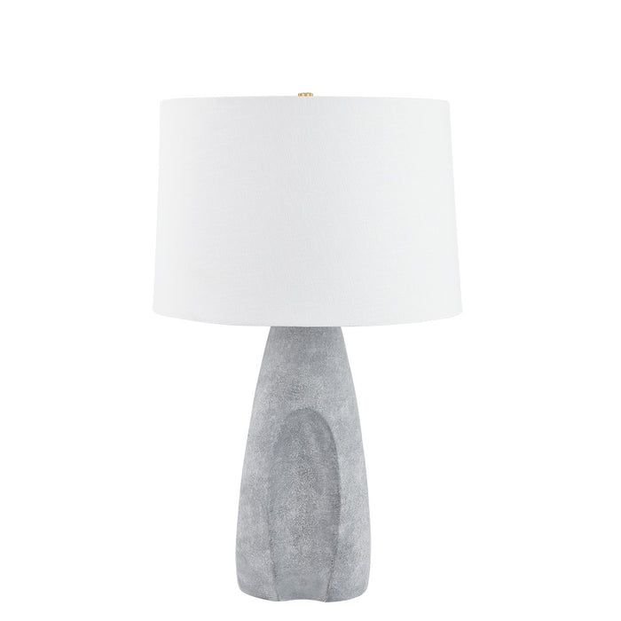 Hudson Valley L7729-AGB/CSH One Light Table Lamp, Aged Brass/Ceramic Stonewash