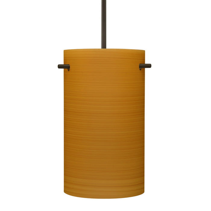 Besa 1JC-4005OK-BR One Light Pendant, Bronze