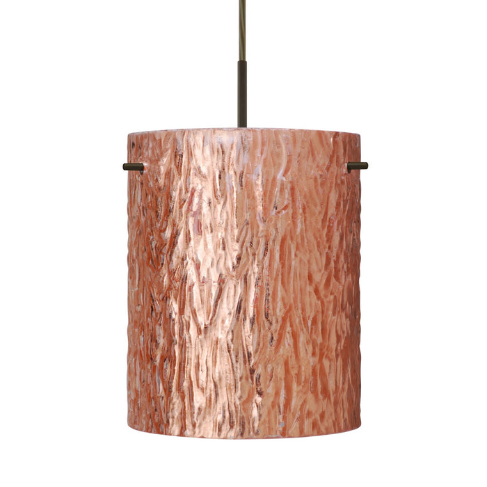 Besa 1JC-4006CS-BR One Light Pendant, Bronze