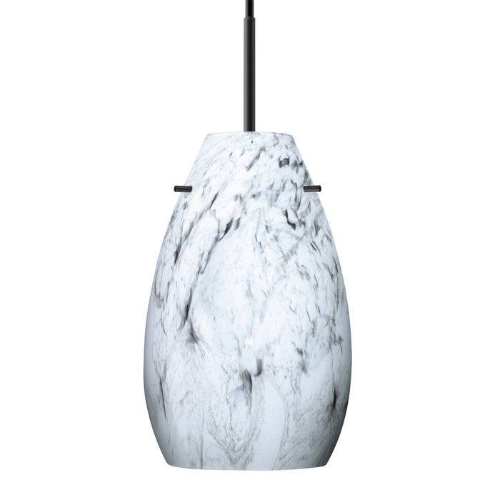 Besa 1JC-4126MG-BK One Light Pendant, Black