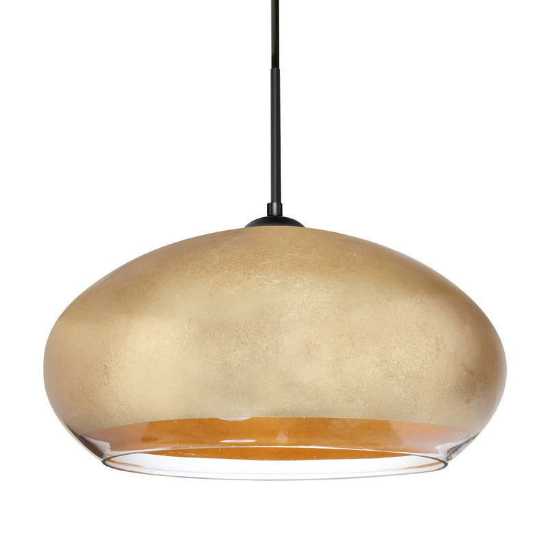 Besa 1JC-4345GF-BK One Light Pendant, Black