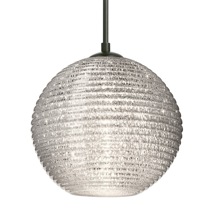Besa 1JC-4616GL-BK One Light Pendant, Black