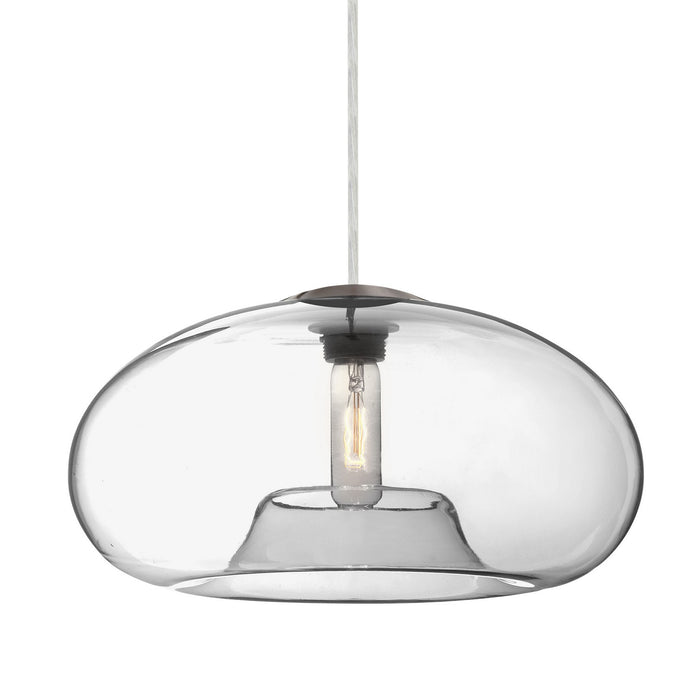 Besa 1JC-BANA15CL-SN One Light Pendant, Satin Nickel