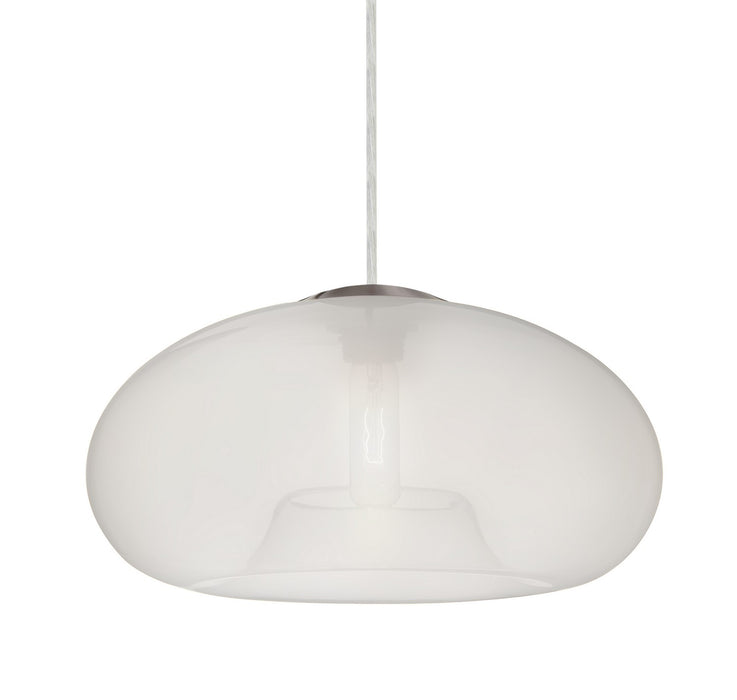Besa 1JC-BANA15FR-SN One Light Pendant, Satin Nickel