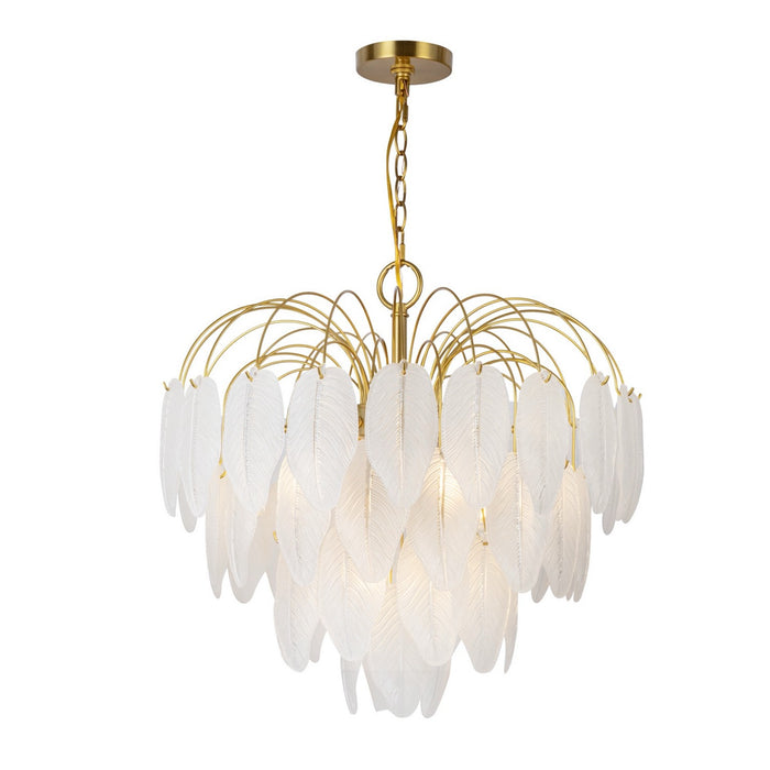 Artcraft AC11781BR Ten Light Chandelier, Brushed Brass