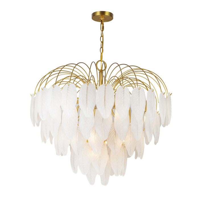 Artcraft AC11782BR 19 Light Chandelier, Brushed Brass
