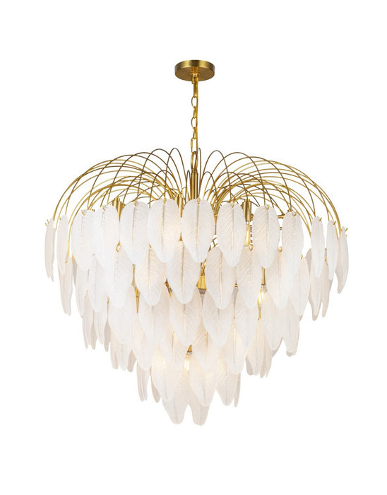 Artcraft AC11783BR 24 Light Chandelier, Brushed Brass