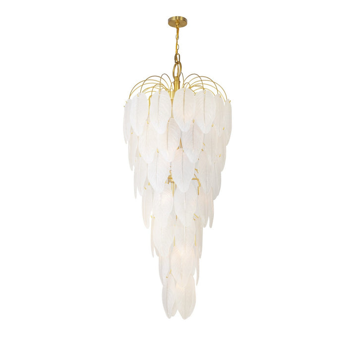 Artcraft AC11784BR 21 Light Chandelier, Brushed Brass