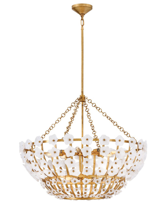Fredrick Ramond FR41636DA LED Chandelier, Distressed Brass