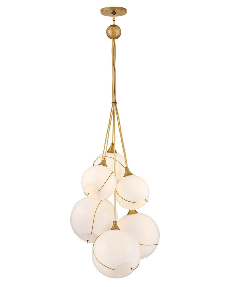 Hinkley 30306HBR-CO LED Chandelier, Heritage Brass