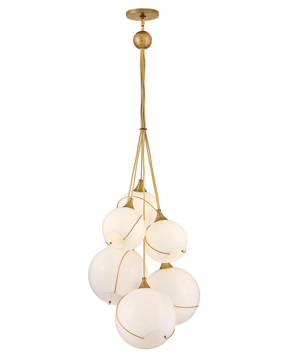 Hinkley 30306HBR-CO LED Chandelier, Heritage Brass