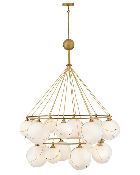 Hinkley 30308HBR-CO LED Chandelier, Heritage Brass