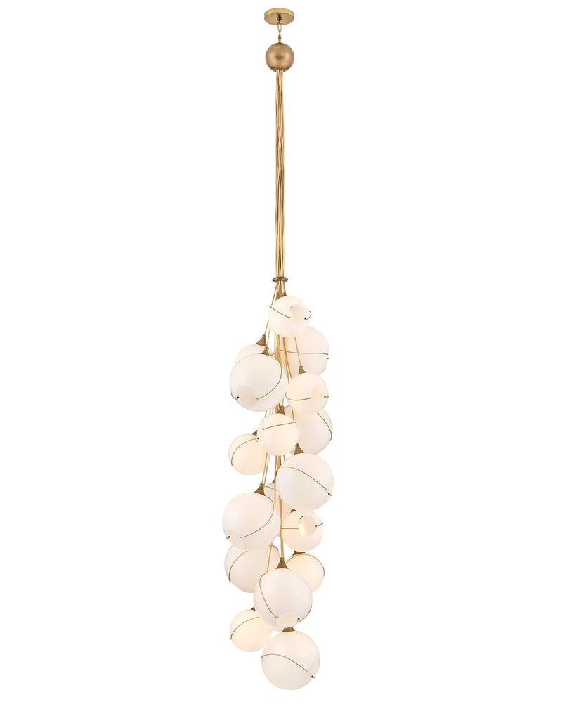 Hinkley 30309HBR-CO LED Chandelier, Heritage Brass