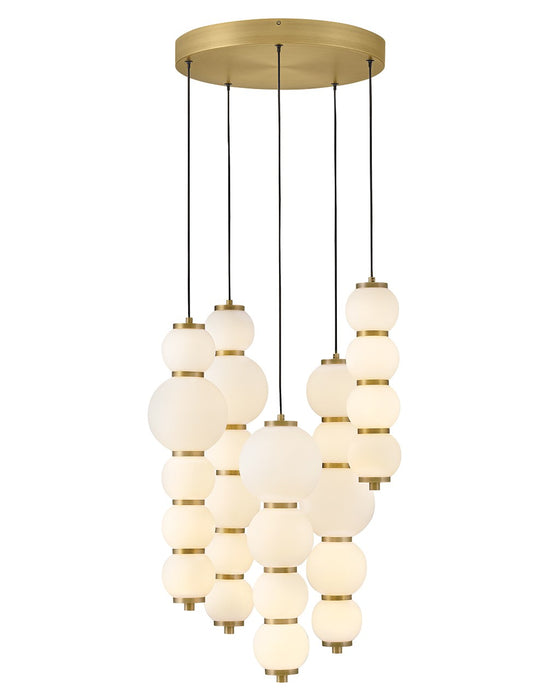 Hinkley 47395LCB LED Chandelier, Lacquered Brass