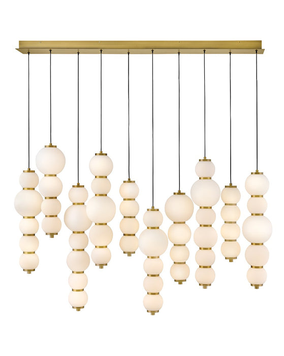 Hinkley 47396LCB LED Linear Pendant, Lacquered Brass