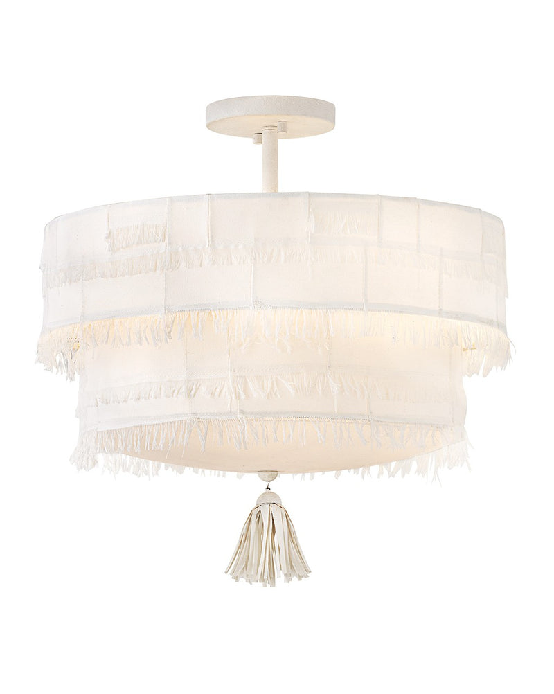 Hinkley 47421TXP LED Semi-Flush Mount, Textured Plaster