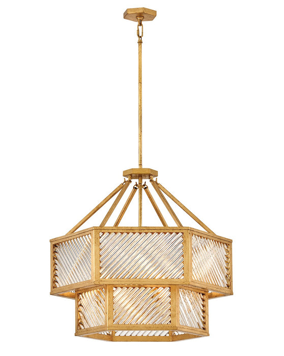 Hinkley 47464DA LED Chandelier, Distressed Brass