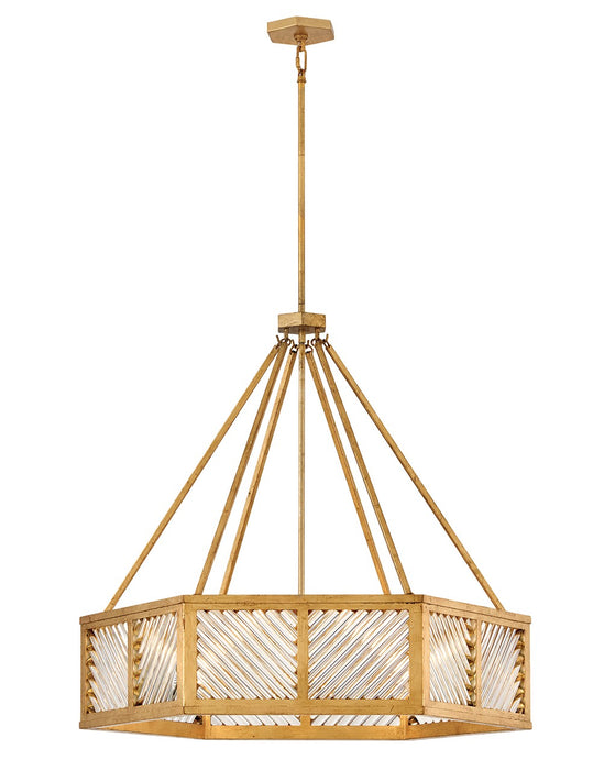 Hinkley 47466DA LED Chandelier, Distressed Brass