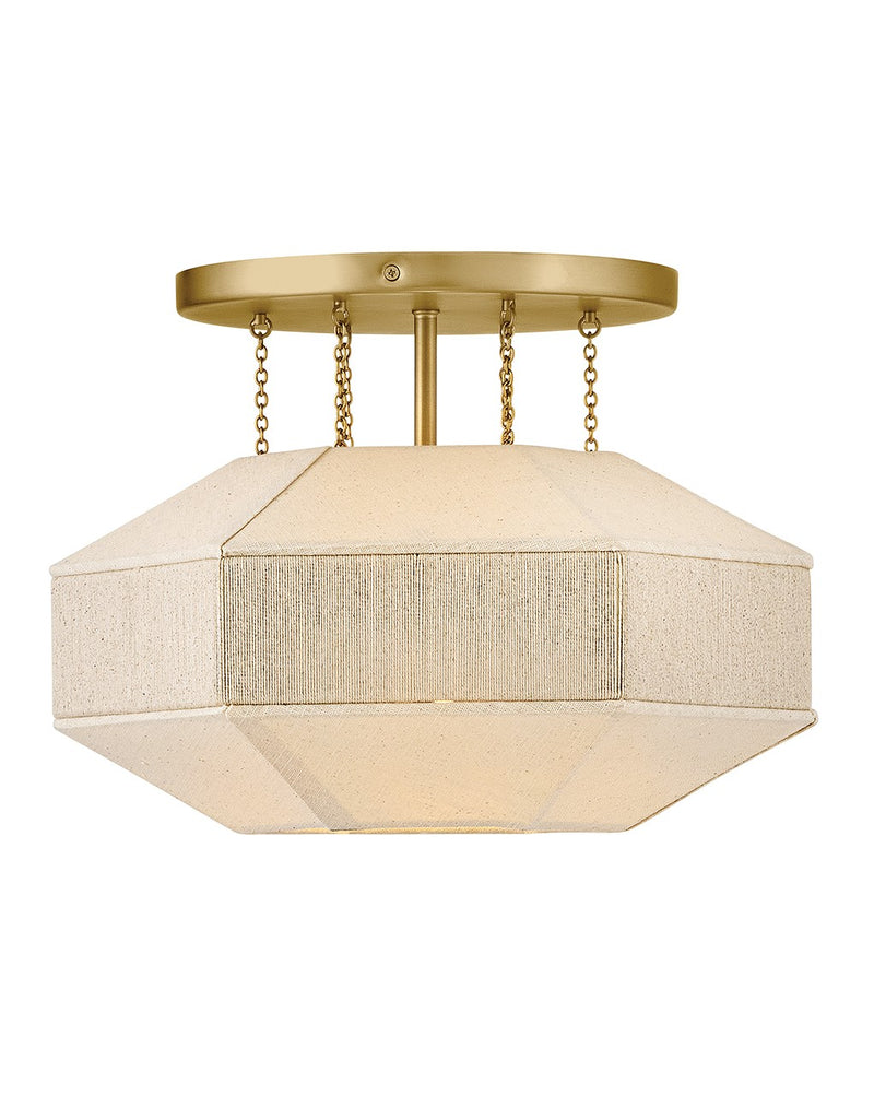 Hinkley 47493LCB LED Semi-Flush Mount, Lacquered Brass
