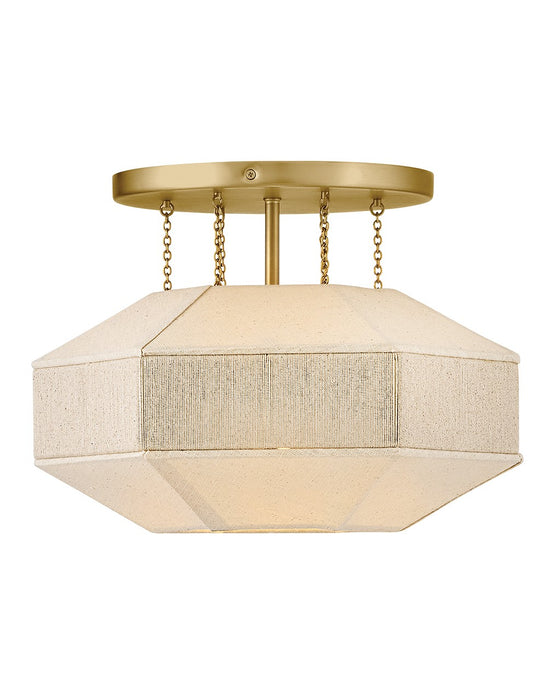 Hinkley 47493LCB LED Semi-Flush Mount, Lacquered Brass