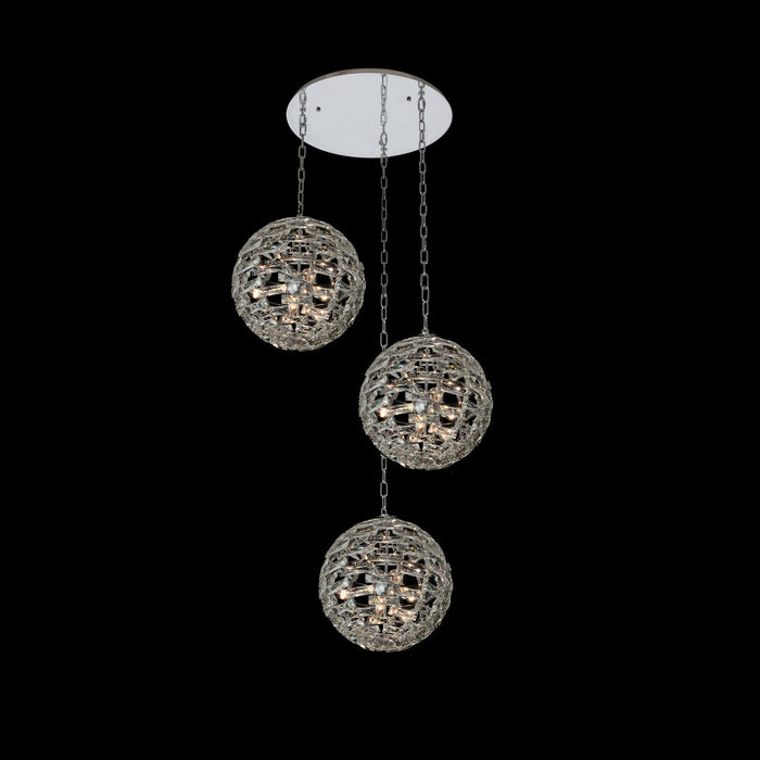 Allegri 037251-010-FR001 27 Light Foyer Pendant, Polished Chrome