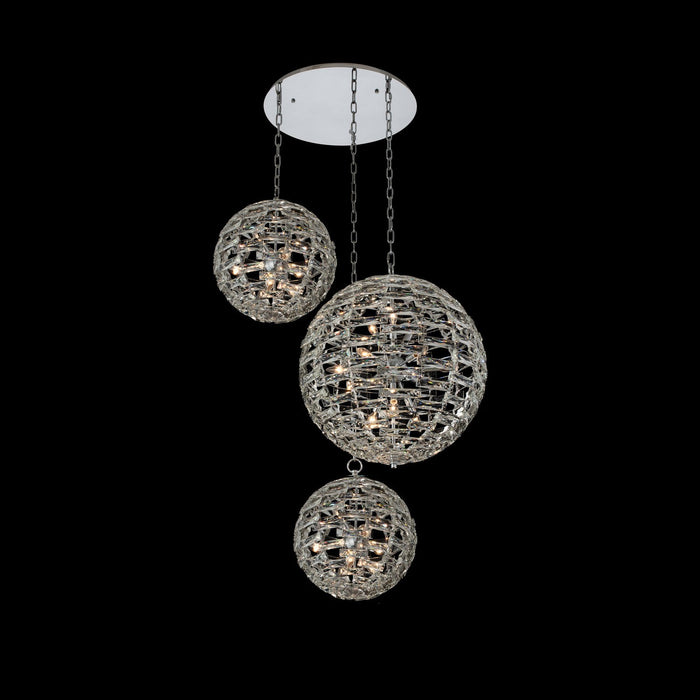 Allegri 037254-010-FR001 30 Light Foyer Pendant, Polished Chrome