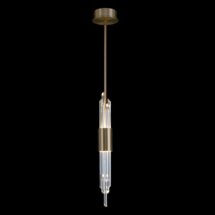 Allegri 037911-038-FR001 LED Mini Pendant, Brushed Champagne Gold