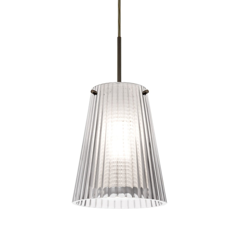 Besa 1JC-DIONCL-BR One Light Pendant, Bronze