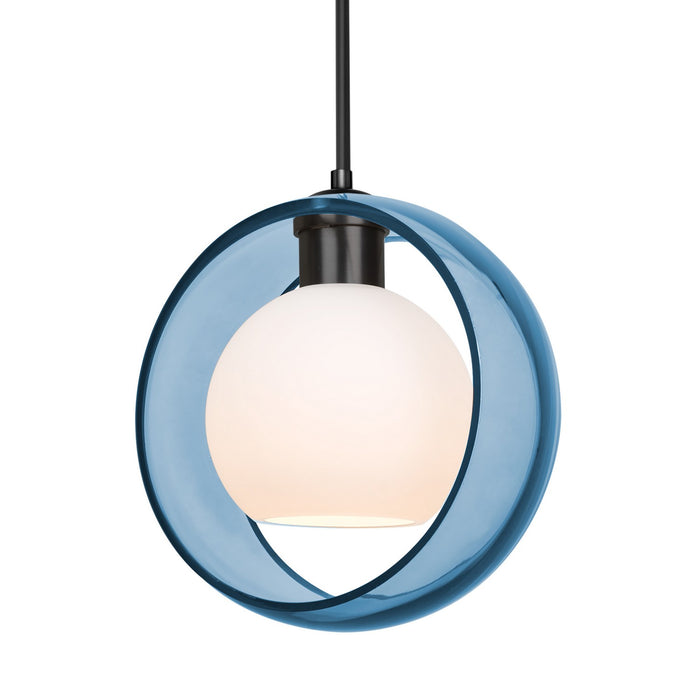 Besa 1JC-MANABL-BK One Light Pendant, Black