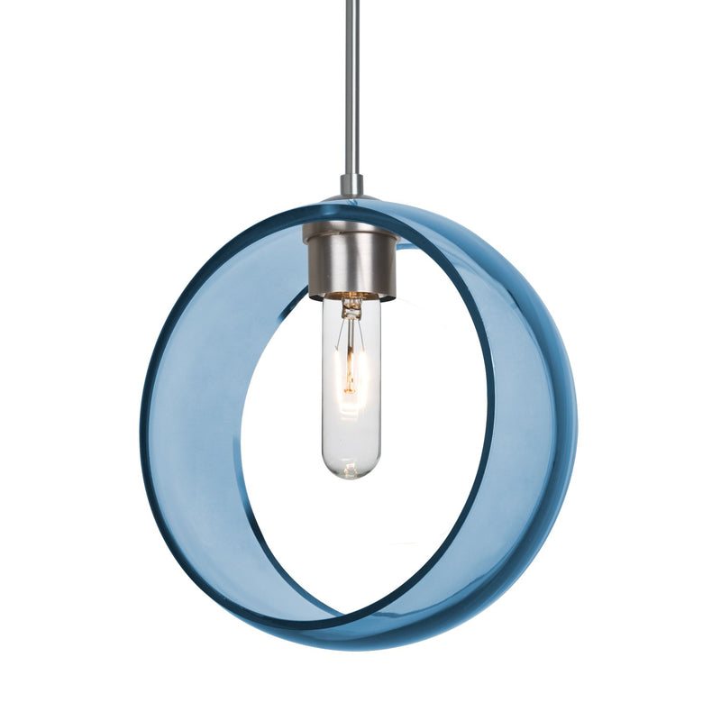 Besa 1JC-MANABL-SN-NI One Light Pendant, Satin Nickel