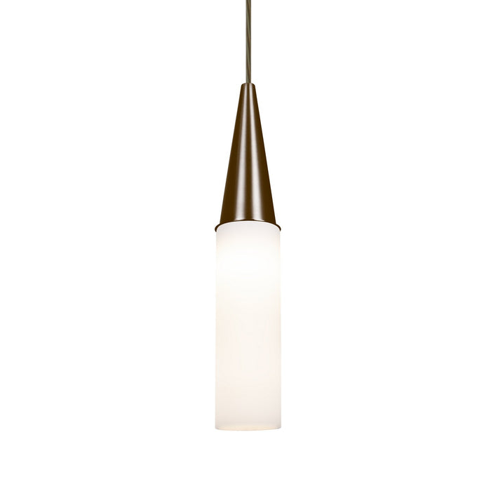 Besa 1JC-METRO14-LED-BR One Light Pendant, Bronze
