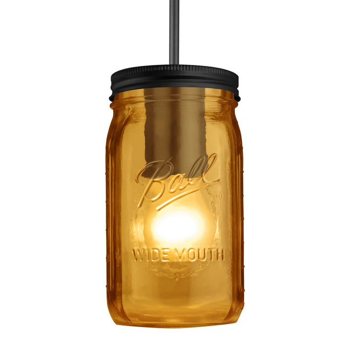 Besa 1JC-MILO4AM-BK One Light Pendant, Black