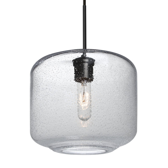 Besa 1JC-NILES10CL-BK One Light Pendant, Black