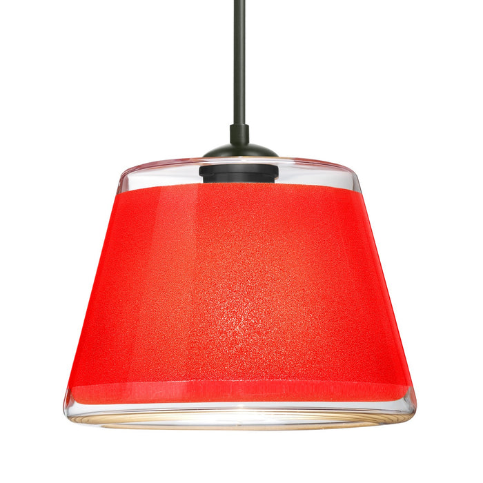 Besa 1JC-PIC9RD-BK One Light Pendant, Black