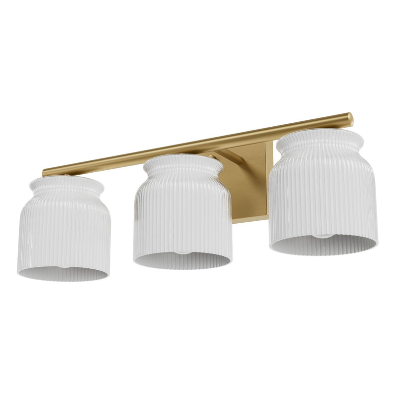 Hunter 13185 Three Light Bathroom Vanity, Luxe Gold